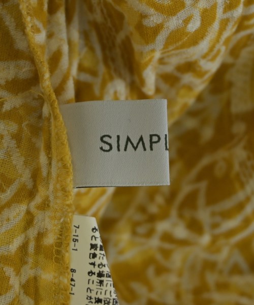 Simplicite（シンプリシテ）ワンピース 黄 サイズ:F レディース/2200627484209