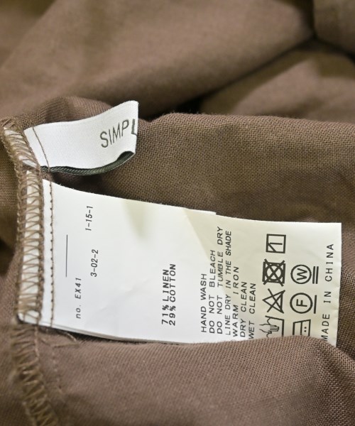 Simplicite（シンプリシテ）カジュアルシャツ 茶 サイズ:F レディース/2200621573022