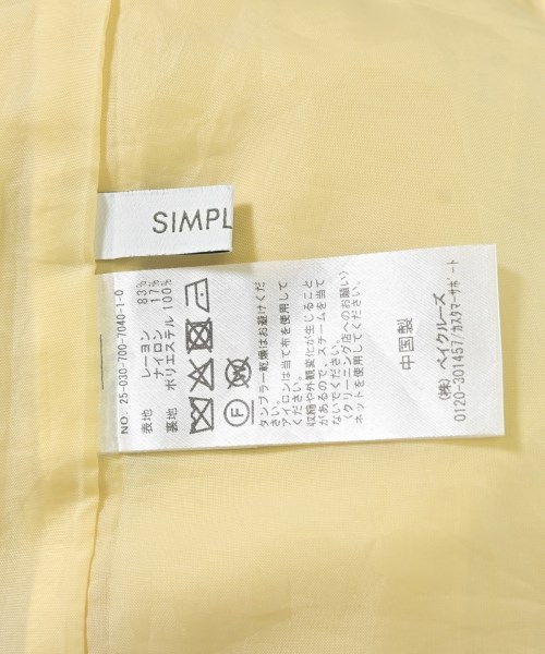 Simplicite（シンプリシテ）その他 黄 サイズ:S レディース/2200613468015