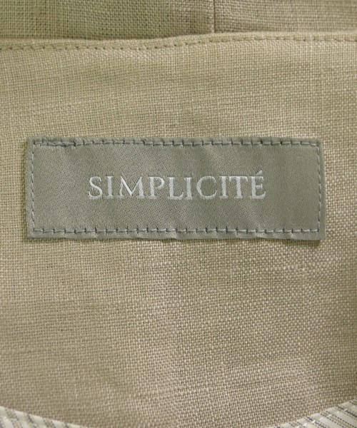 Simplicite（シンプリシテ）ノーカラージャケット ベージュ サイズ:M レディース/2200607955026