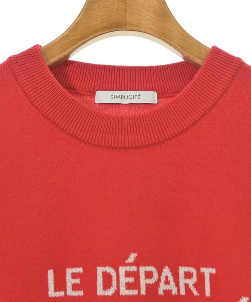 Simplicite（シンプリシテ）ニット・セーター 赤 サイズ:F レディース/2200600279037