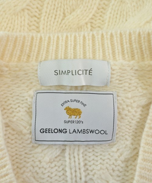 Simplicite（シンプリシテ）ニット・セーター 白 サイズ:F レディース/2200667213142