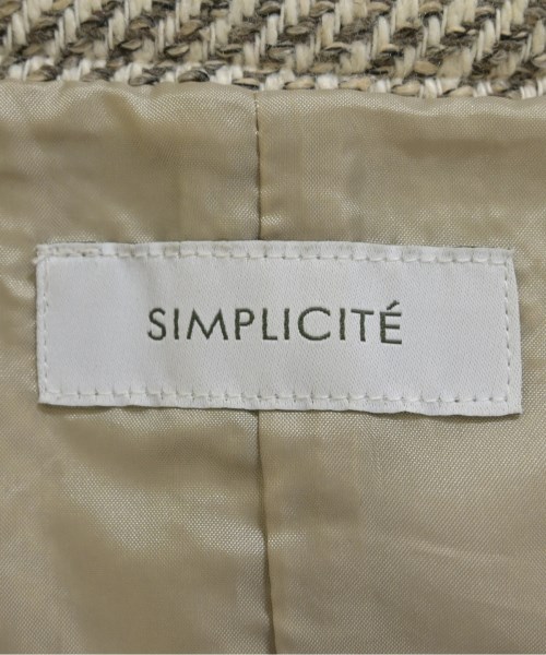 Simplicite（シンプリシテ）カジュアルジャケット ベージュ サイズ:F レディース/2200672184024
