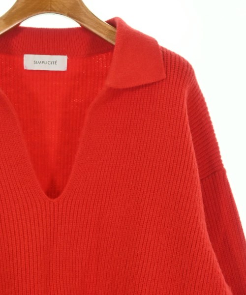 Simplicite（シンプリシテ）ニット・セーター 赤 サイズ:F レディース/2200674422018