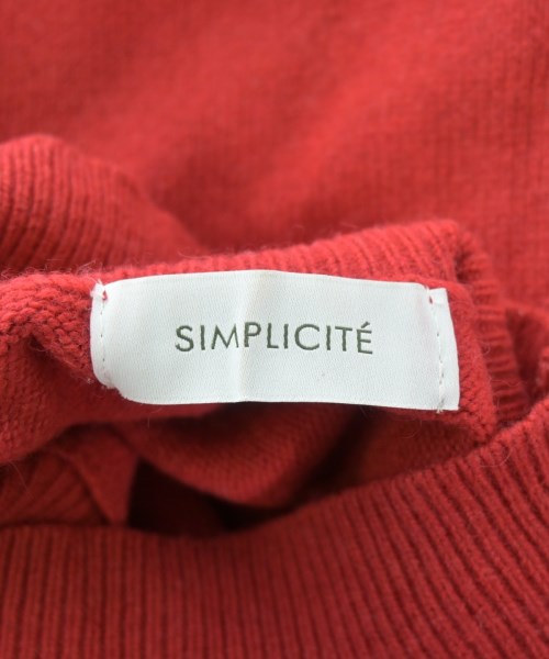 Simplicite（シンプリシテ）ニット・セーター 赤 サイズ:F レディース/2200672040078