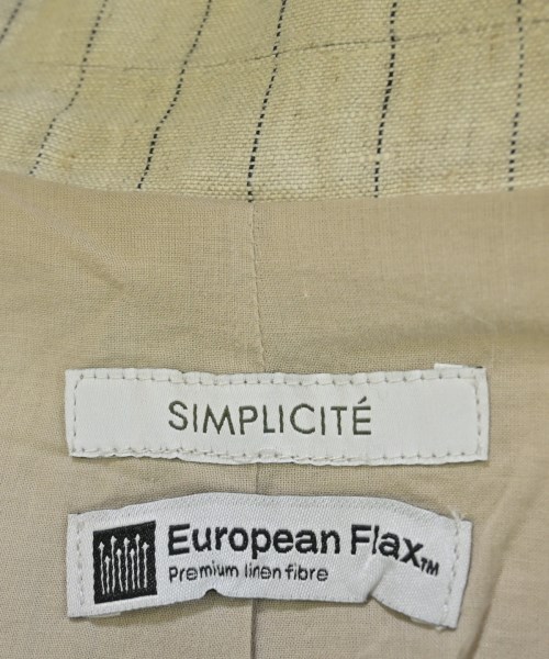 Simplicite（シンプリシテ）テーラードジャケット ベージュ サイズ:F レディース/2200673678034