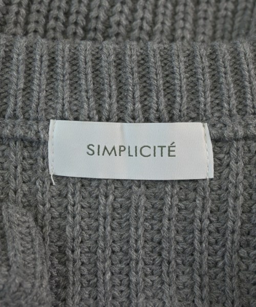 Simplicite（シンプリシテ）ニット・セーター グレー サイズ:F レディース/2200648990031