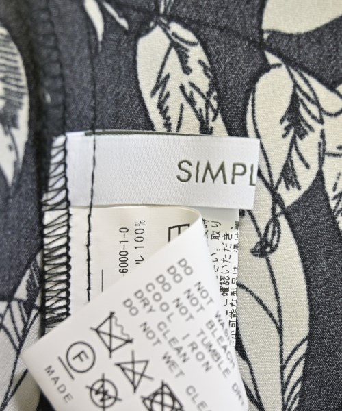 Simplicite（シンプリシテ）シャツワンピース 黒 サイズ:F レディース/2200644936088
