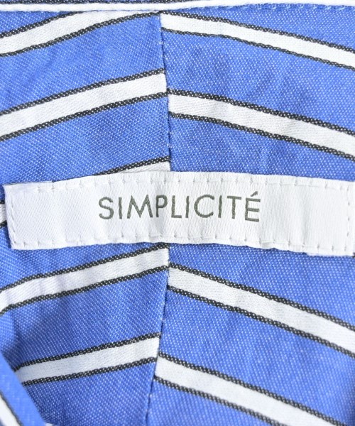 Simplicite（シンプリシテ）シャツワンピース 青 サイズ:F レディース/2200651611145