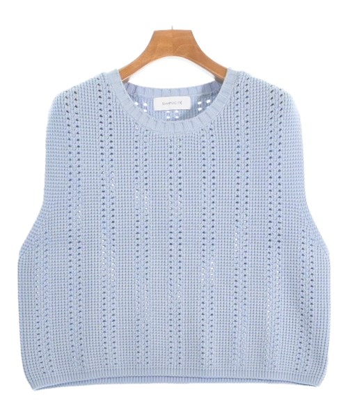 Simplicite(シンプリシテ)ベスト 青 サイズ:F/2200653277066
