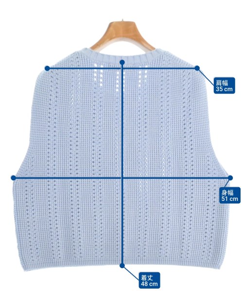Simplicite（シンプリシテ）ベスト 青 サイズ:F レディース/2200653277066