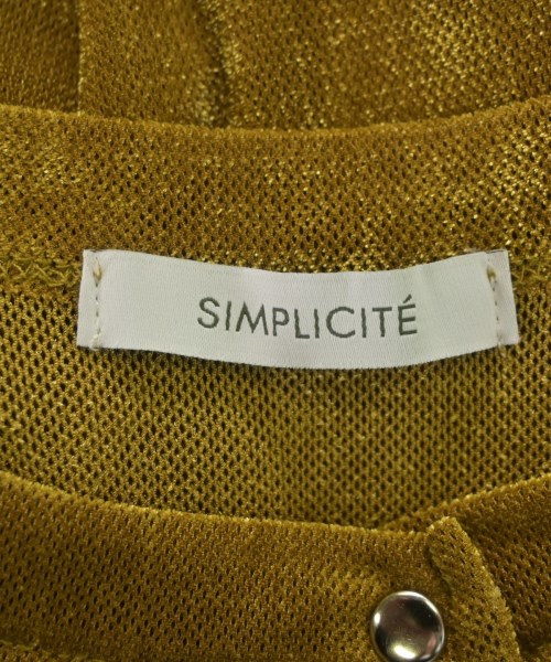 Simplicite（シンプリシテ）カーディガン 黄 サイズ:F レディース/2200661866054