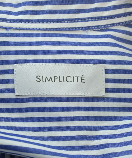 Simplicite（シンプリシテ）カジュアルシャツ 青 サイズ:F レディース/2200662206118