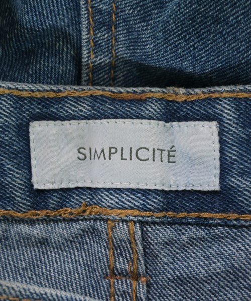 Simplicite（シンプリシテ）デニムパンツ 青 サイズ:S レディース/2200711237094