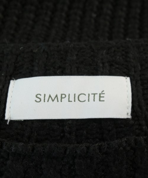 Simplicite（シンプリシテ）ニット・セーター 黒 サイズ:F レディース/2200709314035