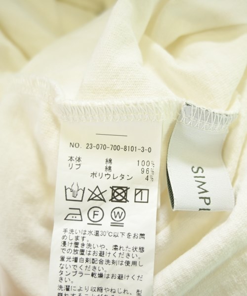 Simplicite（シンプリシテ）Tシャツ・カットソー 白 サイズ:F レディース/2200717635177