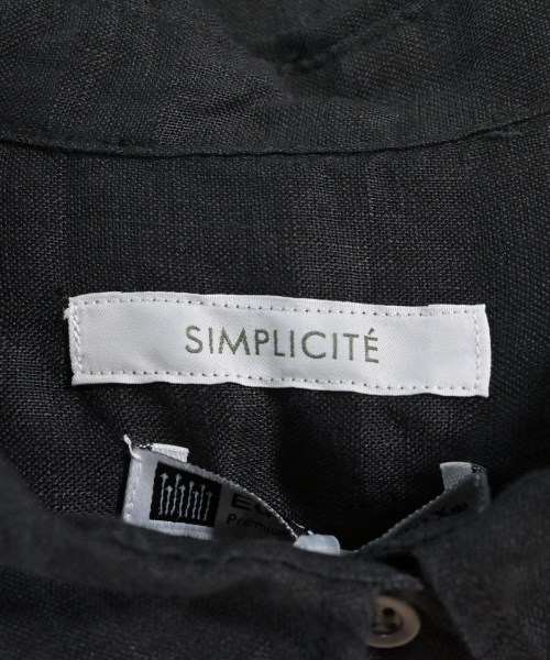 Simplicite（シンプリシテ）カジュアルシャツ 黒 サイズ:M レディース/2200714977065