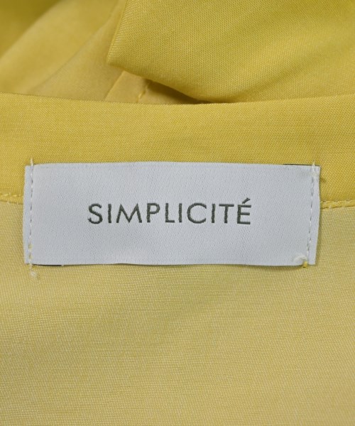 Simplicite（シンプリシテ）シャツワンピース 黄 サイズ:F レディース/2200644871099