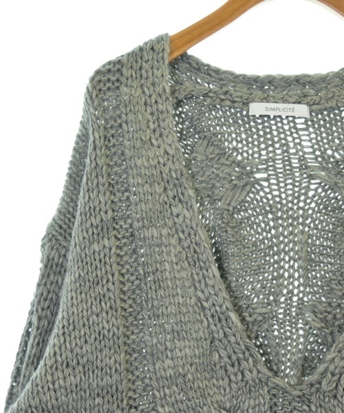 Simplicite（シンプリシテ）ニット・セーター グレー サイズ:F レディース/2200646865065