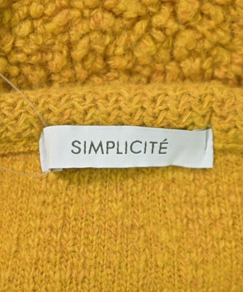 Simplicite（シンプリシテ）ノーカラージャケット 黄 サイズ:F レディース/2200700988020