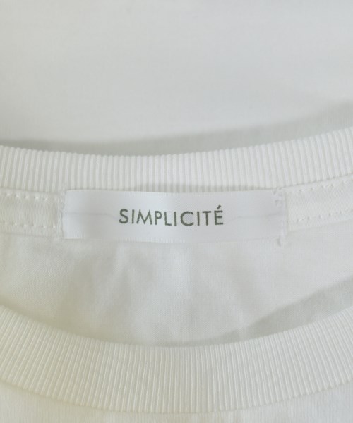 Simplicite（シンプリシテ）Tシャツ・カットソー 白 サイズ:F レディース/2200697084019
