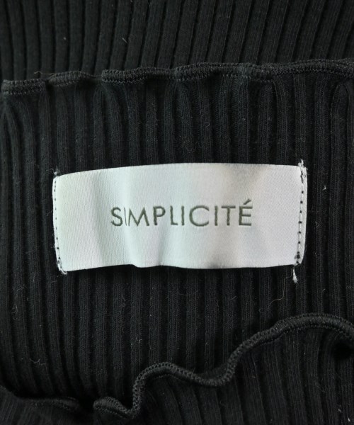 Simplicite（シンプリシテ）Tシャツ・カットソー 黒 サイズ:-(XS位) レディース/2200664343231