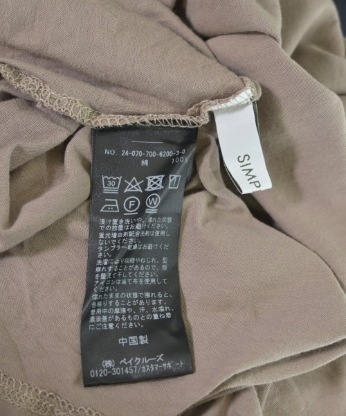 Simplicite（シンプリシテ）Tシャツ・カットソー ベージュ サイズ:F レディース/2200667405073