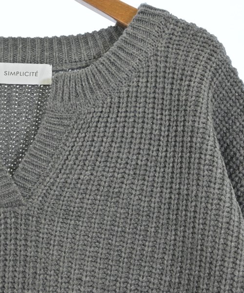 Simplicite（シンプリシテ）ニット・セーター グレー サイズ:F レディース/2200664186029