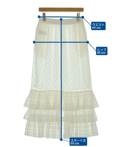 Simplicite（シンプリシテ）ロング・マキシ丈スカート 白 サイズ:-(M位) レディース/2200669038064
