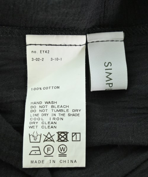 Simplicite（シンプリシテ）ブラウス 黒 サイズ:F レディース/2200665082054