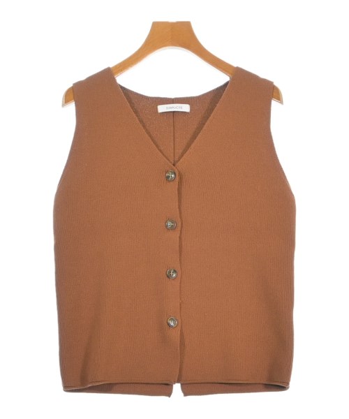 Simplicite(シンプリシテ)ベスト 茶 サイズ:F/2200668198035