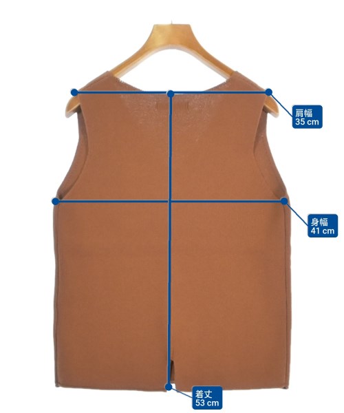 Simplicite（シンプリシテ）ベスト 茶 サイズ:F レディース/2200668198035