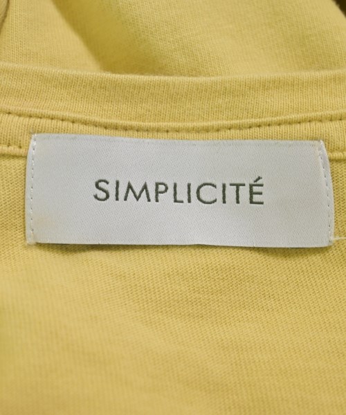 Simplicite（シンプリシテ）Tシャツ・カットソー 黄 サイズ:F レディース/2200716023067