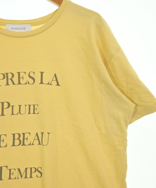 Simplicite（シンプリシテ）Tシャツ・カットソー 黄 サイズ:F レディース/2200716023067