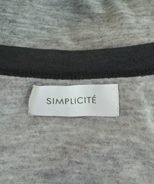 Simplicite（シンプリシテ）Tシャツ・カットソー グレー サイズ:F レディース/2200722991091