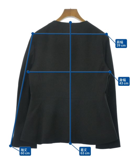 PLST（プラステ）ノーカラージャケット 黒 サイズ:M レディース/2200621849059