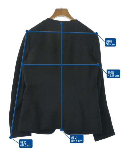 PLST（プラステ）ノーカラージャケット 黒 サイズ:M レディース/2200621849066