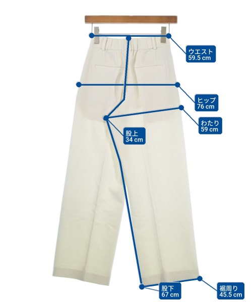 PLST（プラステ）スラックス 白 サイズ:XXS レディース/2200636449107