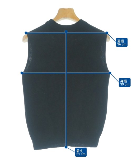 PLST（プラステ）ベスト/ノースリーブ 黒 サイズ:M レディース/2200611505026