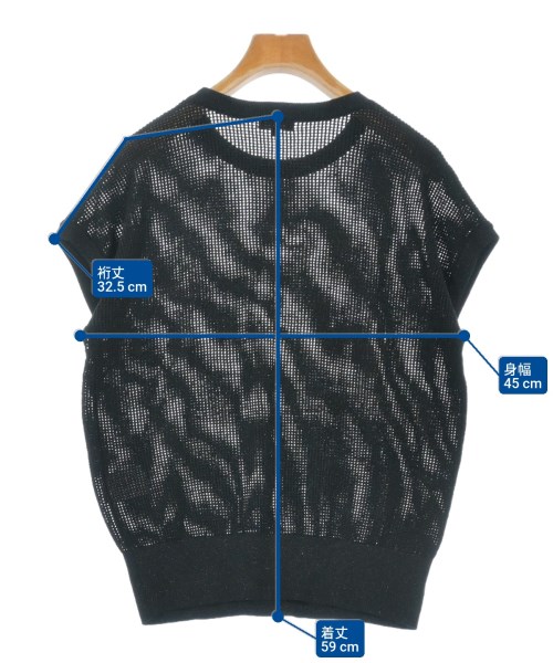 PLST（プラステ）ベスト/ノースリーブ 黒 サイズ:L レディース/2200619595074