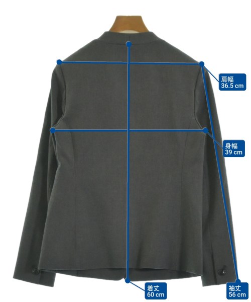 PLST（プラステ）ノーカラージャケット グレー サイズ:S レディース/2200618673018