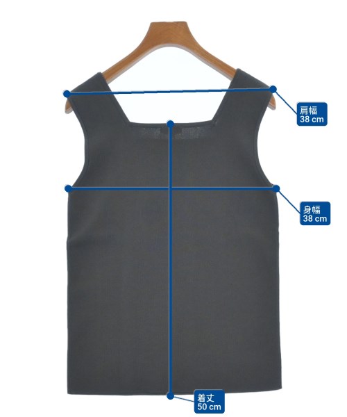 PLST（プラステ）ベスト/ノースリーブ グレー サイズ:L レディース/2200596792107