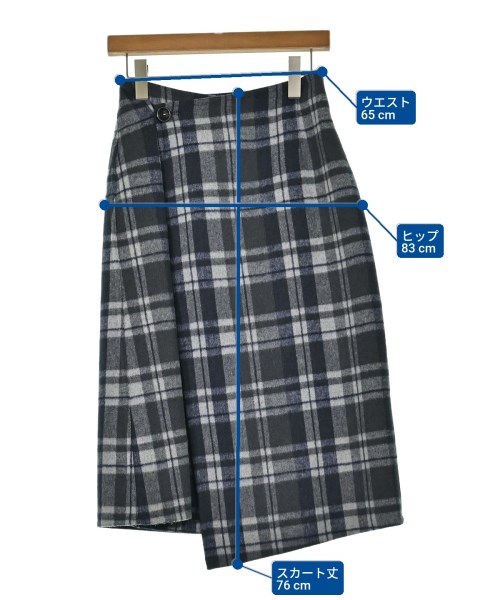 PLST（プラステ）ロング・マキシ丈スカート グレー サイズ:XS レディース/2200671749057