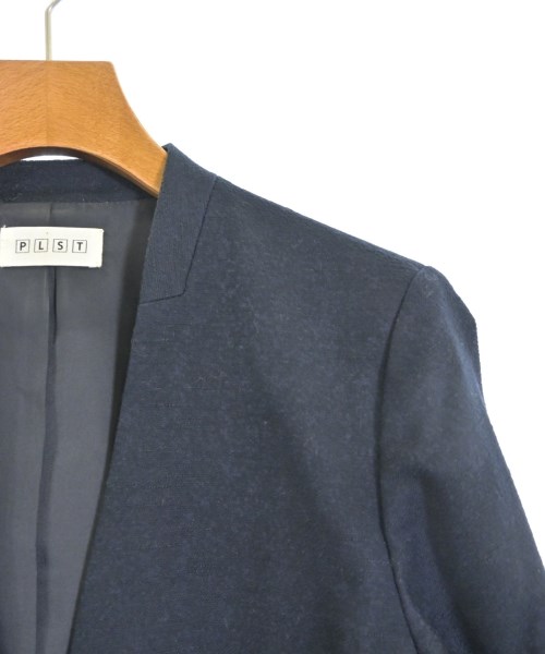 PLST（プラステ）ノーカラージャケット 紺 サイズ:M レディース/2200670926077