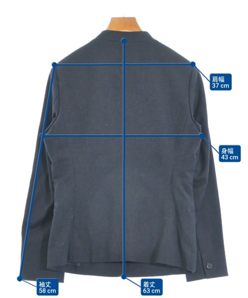 PLST（プラステ）ノーカラージャケット 紺 サイズ:M レディース/2200670926077