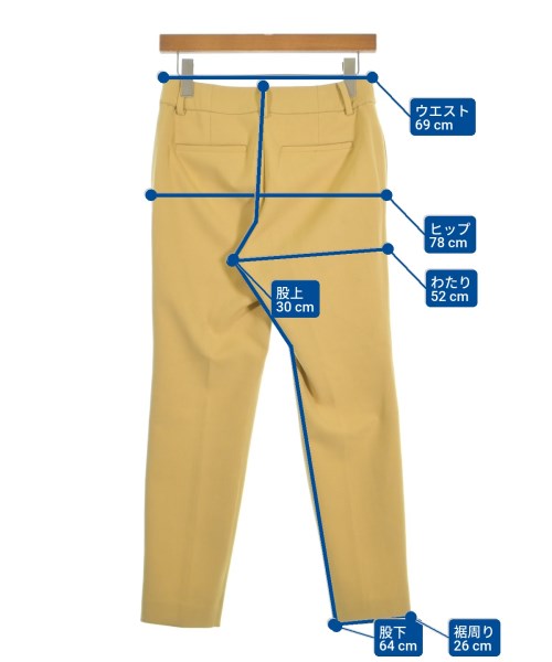 PLST（プラステ）スラックス 黄 サイズ:XS レディース/2200674692053