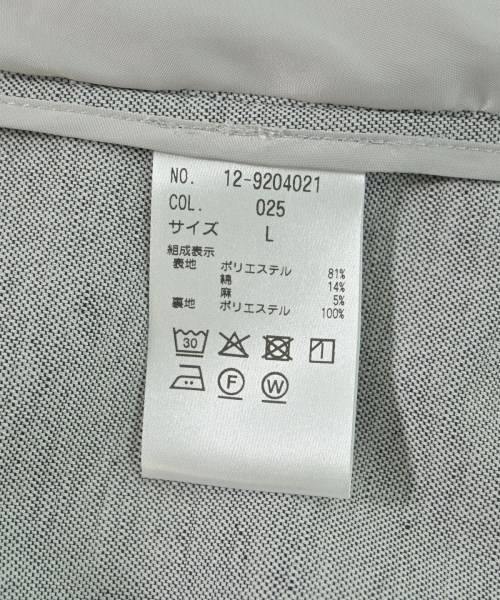 PLST（プラステ）ノーカラージャケット グレー サイズ:L レディース/2200672710025