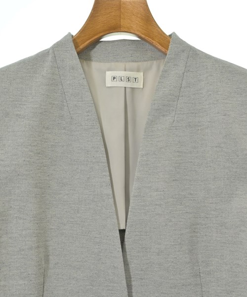 PLST（プラステ）ノーカラージャケット グレー サイズ:L レディース/2200672710025