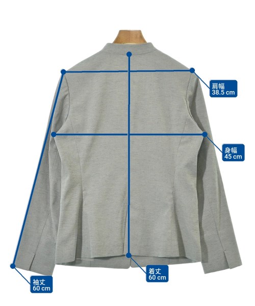 PLST（プラステ）ノーカラージャケット グレー サイズ:L レディース/2200672710025