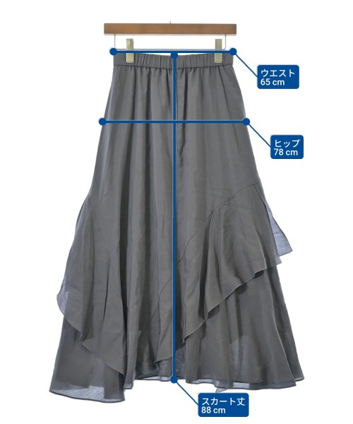 PLST（プラステ）ロング・マキシ丈スカート グレー サイズ:M レディース/2200649477050